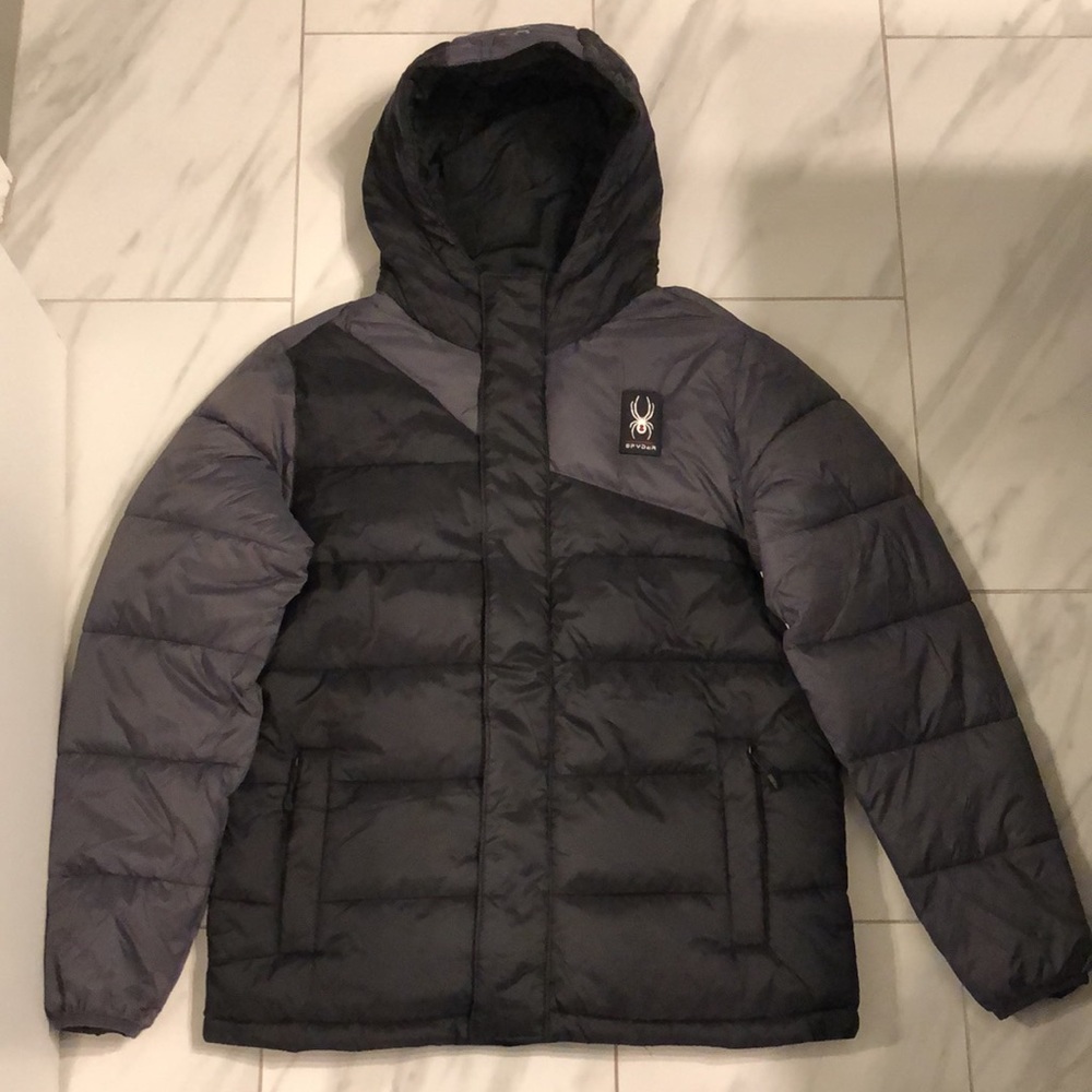 Men’s Spyder Splice Puffer Jacket - Picture 1 of 4